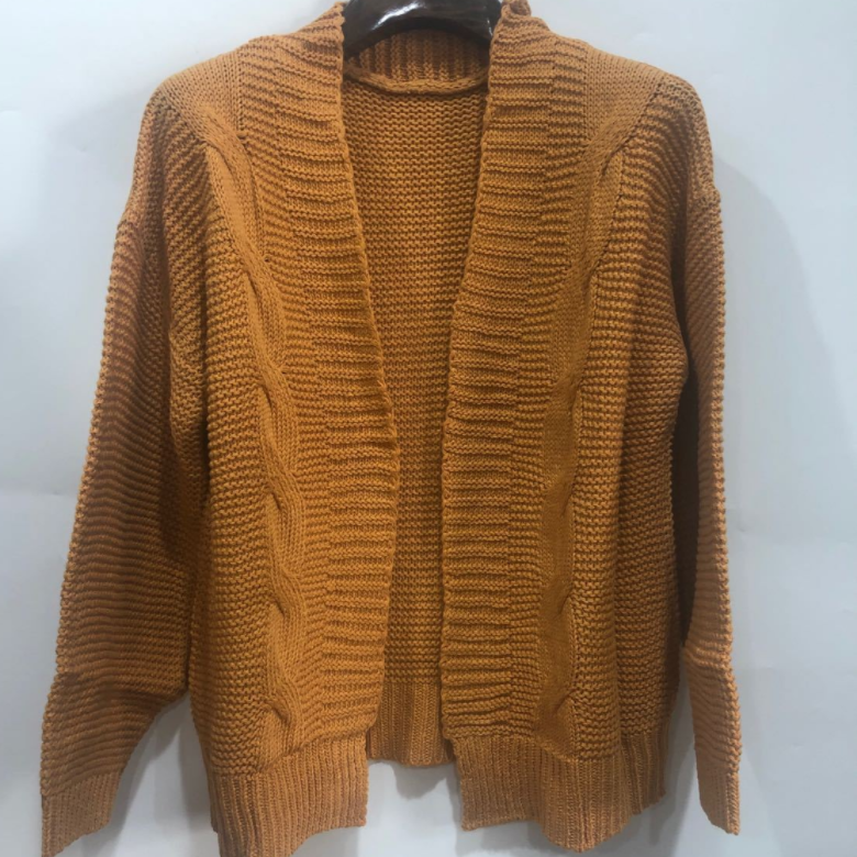 Women Winter Faux Mohair Knitted Cardigan